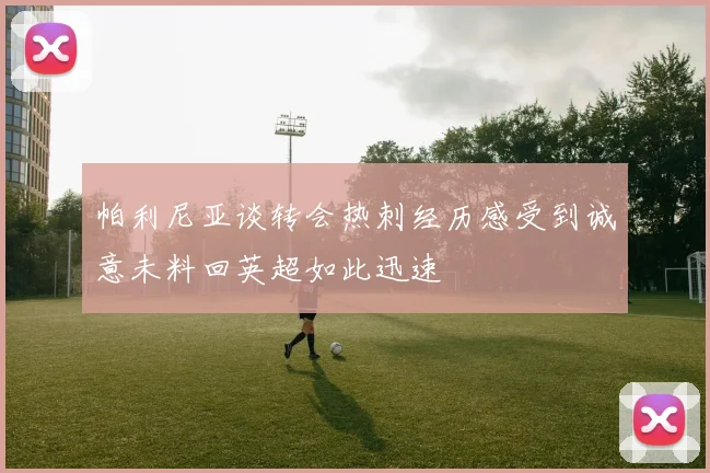 帕利尼亚谈转会热刺经历感受到诚意未料回英超如此迅速